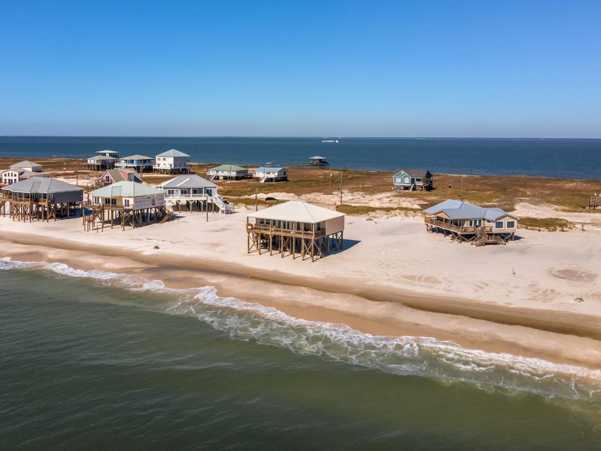 Marisol - Pet Friendly And Gulf Front! Enjoy The Large Deck With Amazing Views! Home Dauphin Island Bagian luar foto